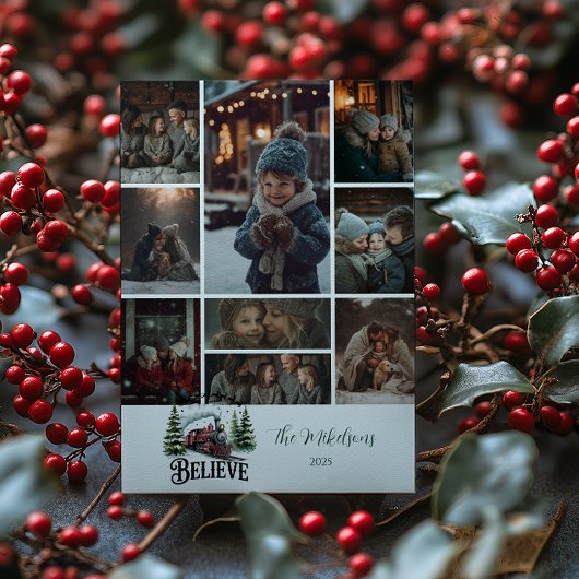 Photo Polar Express Christmas シーズンカード