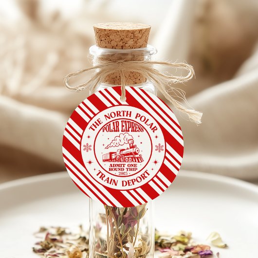 Photo Polar Express Christmas Ticket ラウンドシール