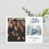 Photo Polar Express Family Christmas シーズンカード (スタンド正面)