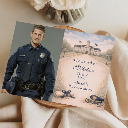 Photo Police Academy Badge Ceremony Graduation 案内状