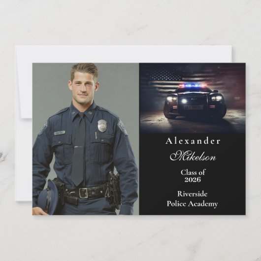 Photo Police Academy Graduation 案内状 (正面)