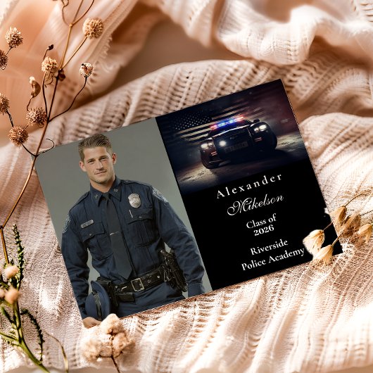 Photo Police Academy Graduation 案内状