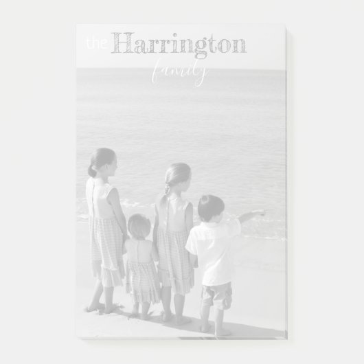 Photo Post-パーソナライズされたit® Notes 4x6ファミリー名2 ポストイット (正面)