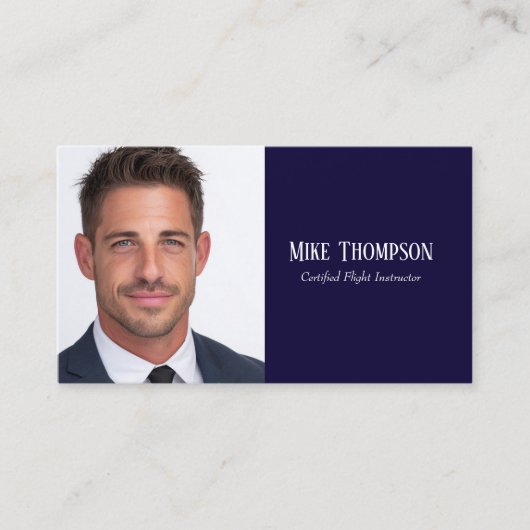 Photo Professional QR Code Pilot Blue Aviation  名刺 (正面)