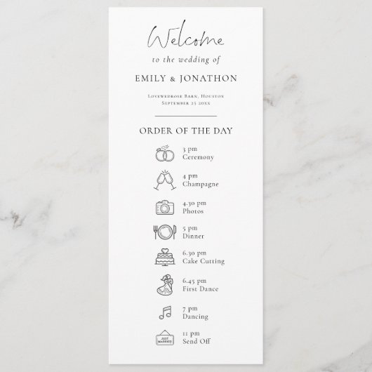 Photo Program Icon with Menu Wedding メニュー (正面)