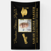 Photo PsyD卒業2025引用文ブラックと金ゴールド 横断幕 (縦)