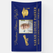 Photo PsyD卒業2025引用文ブルーと金ゴールド 横断幕 (縦)