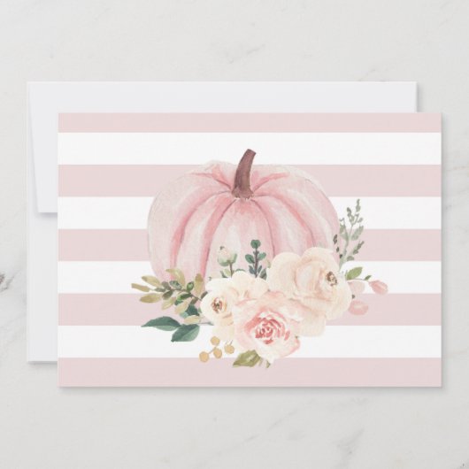 Photo Pumpkin First Birthday Invite 招待状 (裏面)