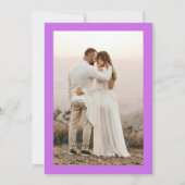 Photo Purple Bow Shes Tying the Knot Bridal Shower 招待状 (裏面)