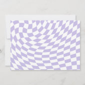 Photo Purple Little Boo Halloween 1st Birthday 招待状 (裏面)