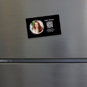 Photo QR Code Black Magnetic  マグネット名刺