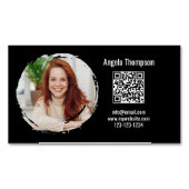 Photo QR Code Black Magnetic  マグネット名刺 (正面)