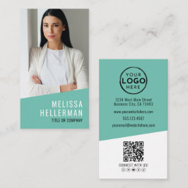 Photo QR Code Company Logo Vertical 名刺