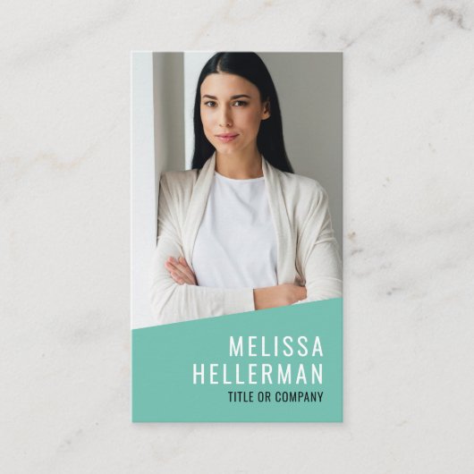 Photo QR Code Company Logo Vertical 名刺 (正面)