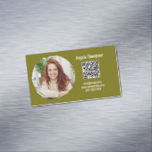 Photo QR Code Green Modern Magnetic  マグネット名刺 (インサイチュ)