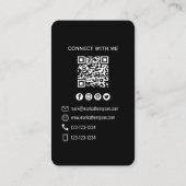 Photo QR Code Modern Connect With Me Business 名刺 (裏面)