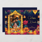 Photo Radiant Diwali Family Greeting (正面/裏面)