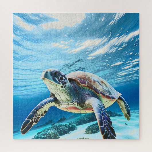 Photo Realistic Sea Turtle  ジグソーパズル (縦)