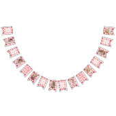 Photo Red Gingham Bows Berry First Bunting Flags バンティングフラッグ (全)