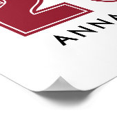 Photo Red Graduation Party Sign ポスター (角)