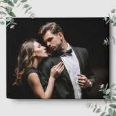 Photo Red Roses Calligraphy Script Wedding ゲストブック