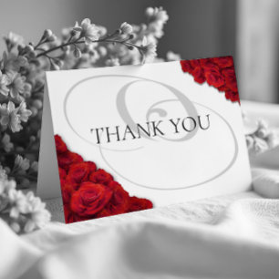 Photo Red Roses Photo 結婚's サンキューカード