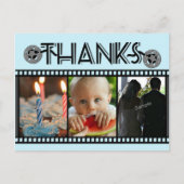 Photo Reel任意の大事な行事感謝してい3枚のフォトカード ポストカード (正面)