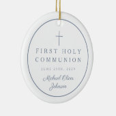 Photo Religious Cross Boy First Communion セラミックオーナメント (右)