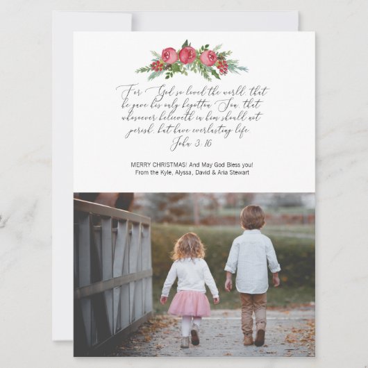 Photo Religous Christian Card John 3:16 シーズンカード (正面)