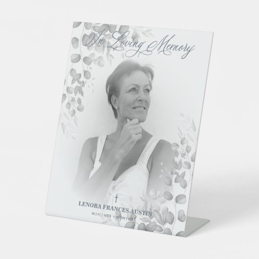 Photo Remembrance Service Dear Ones in Black White 台座サイン (正面)