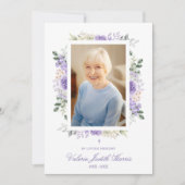 Photo Remembrance Service Dear Ones Purple Shades 招待状 (正面)