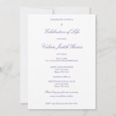 Photo Remembrance Service Dear Ones Purple Shades 招待状 (裏面)