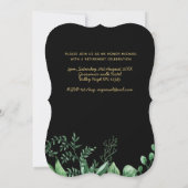 PHOTO Retirement招待状ブラック金ゴールド 招待状 (裏面)