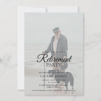 Photo Retirement Celebration Invitation 招待状