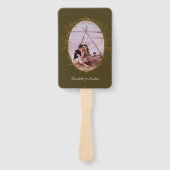 Photo Rococo Floral Antique Frame Wedding ハンドファン (正面)