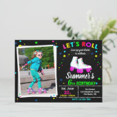 Photo Roller skate birthday invitation - Sk8 party 招待状 (スタンド正面)