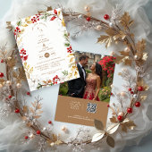 Photo Romantic Winter Nature Frame Wedding 招待状