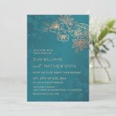 Photo Rose Gold Jewel Tone Wedding 招待状 (スタンド正面)