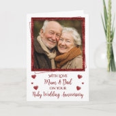 Photo Ruby Wedding Anniversary 40 years Card カード (正面)