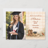 Photo Rustic Boots Graduation Party 案内状 (正面)