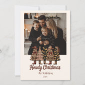 Photo Rustic Cowboy Boots Western Christmas シーズンカード (正面)