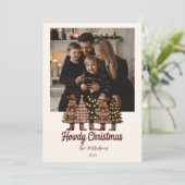 Photo Rustic Cowboy Boots Western Christmas シーズンカード (スタンド正面)