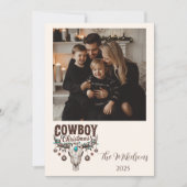 Photo Rustic Cowboy Christmas シーズンカード (正面)