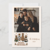 Photo Rustic Cowgirl Howdy Western Christmas シーズンカード (正面)