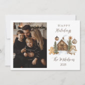 Photo Rustic Gingerbread Cabin Christmas シーズンカード (正面)