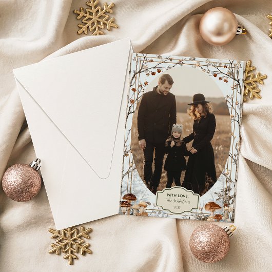 Photo Rustic Nature-Inspired Holiday シーズンカード