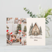 Photo Rustic Neutral Christmas シーズンカード (スタンド正面)