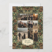 Photo Rustic Pinecone Botanical Christmas シーズンカード (正面)