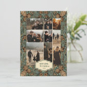 Photo Rustic Pinecone Evergreen Christmas シーズンカード (スタンド正面)