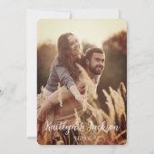 Photo Rustic Watercolor Mountain Wedding 招待状 (裏面)